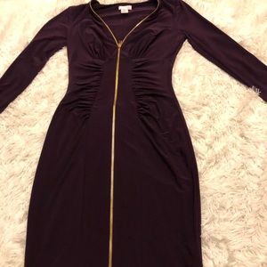 Purple body con dress